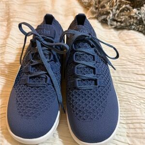 Women's Navy Athletic Knit Shoes